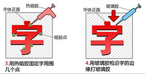 使用玻璃胶与热熔胶安装