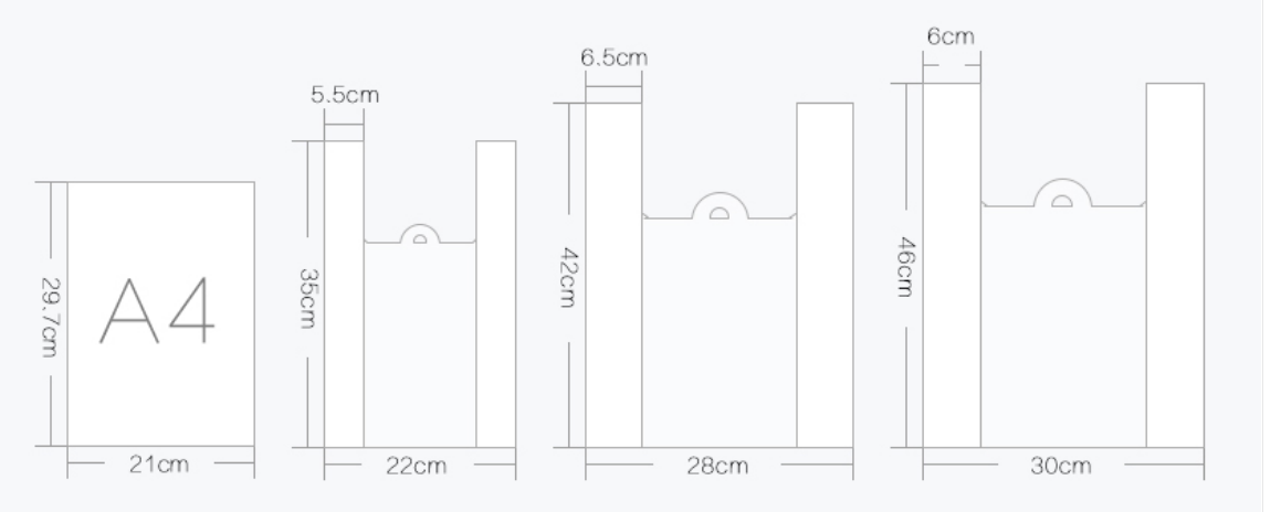 塑料手提袋尺寸