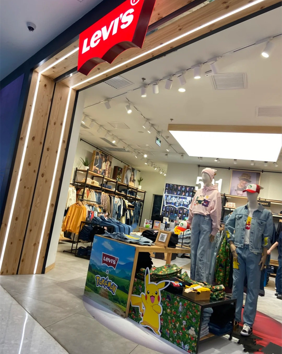 李维斯（Levis）服装店整体展示效果图