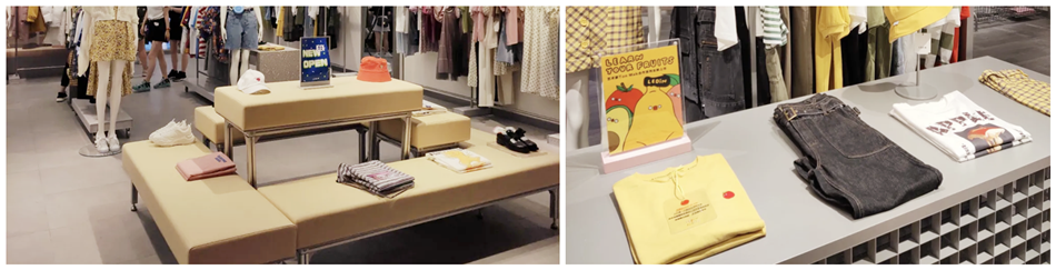 乐町（LEDIN）服装店亚克力桌牌展示效果图