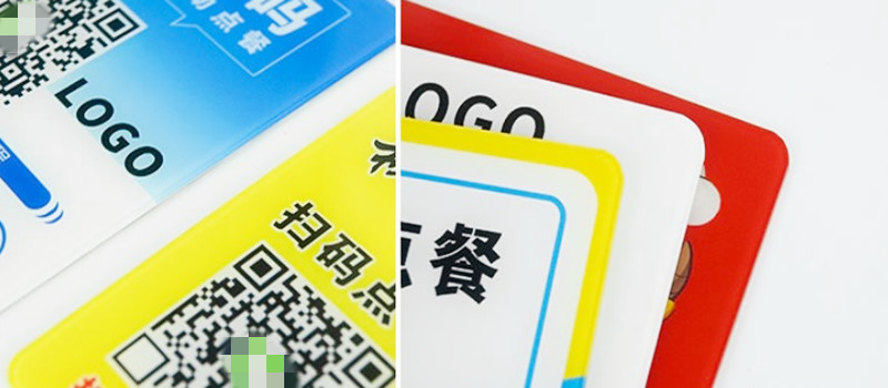 自助扫码点餐桌牌,亚克力桌贴